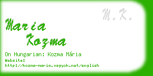 maria kozma business card
